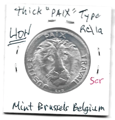 Congo Dem Rep 10 Francs 1965 K1 Lion Most Melted, Scarcer Thick PAIX Variety - Image 1 of 2