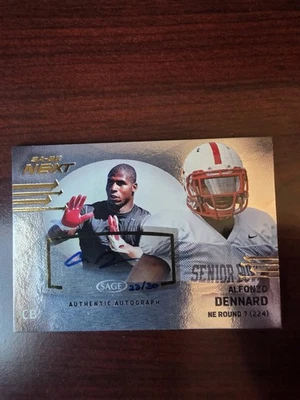 2012 SAGE Next #SA-12 Alfonzo Dennard Silver Foilboard #/30 - Image 1 of 2
