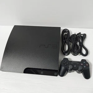 Sony PlayStation 3 PS3 Slim Console 160GB Nera CECH-3000A Testata Importazione Giappone - Foto 1 di 14