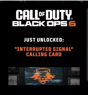 Call of Duty Black Ops 6 - ASDA Exlusive Interrupted Signal Calling Card - Bild 1 von 2