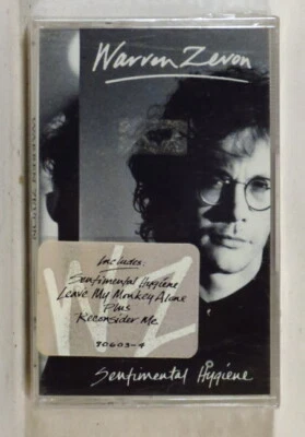 WARREN ZEVON ‎– Sentimental Hygiene 1987 1ST US issue cassette SEALED w/ hype - Image 1 of 2