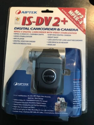 Aiptek IS-DV2+ 8 Megapixel Video Camera Camcorder Media Player MPEG 4/ MP3 - Image 1 of 2