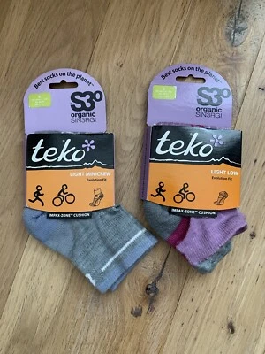 Велоспорт работает носки Merino Impax зоны подарок ЕС 34-37 Великобритании 2-4,5 новый 2 x Teko - Изображение 1 из 4
