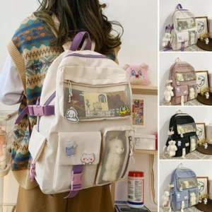 Großer Mädchen Jugendliche Schüler Kawaii Rucksack Cartoon College Schultasche Kind Kinder - Bild 1 von 16