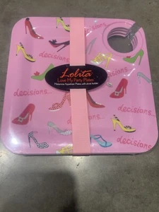 NEW Lolita Love My Party Plates 8” Decisions Shoes w/ Drink Holder Plates - Bild 1 von 5
