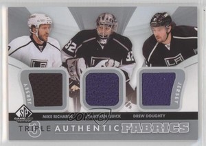 2012 SP Game Used Edition Authentic Fabrics Triple Mike Richards Jonathan Quick