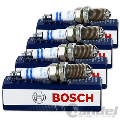 4x BOSCH Zündkerzen Super für 1.4/1.6 FSI VW GOLF V POLO 9N PASSAT 3C AUDI A3 8P - Bild 1 von 2