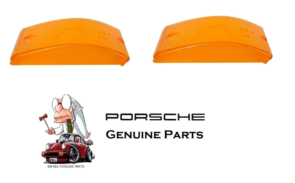 PAR DE LENTES INTERMITENTES DELANTEROS EE. UU. PORSCHE 924 924S 944 NUEVO 477953161A GENUINO D2 Foto 1 de 1