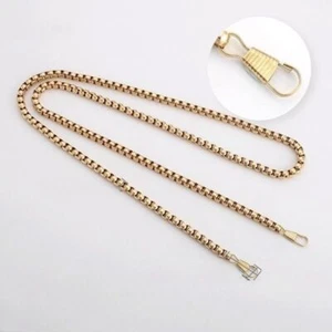 Handle Shoulder Replacement Purse Metal Chain Crossbody Handbag Bag Chain Strap - Picture 1 of 9
