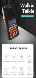 10 KM Long Range Two-way Radio Dual PTT hf Transceiver Wireless Walkie Talkies - Afbeelding 1 van 15