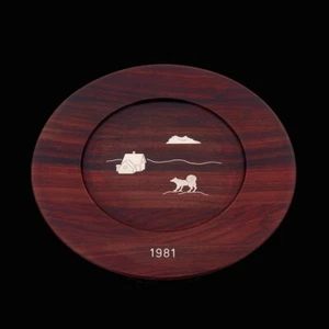 Robert Dalgas Lassen. Rosewood Charger Plate with Inlaid Sterling Silver - 1981. - Picture 1 of 2