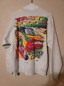Vintage SKITTLES 2 SIDED ALL OVER PRINT "TASTE THE RAINBOW" 1997 BANGER SIZE L - Picture 1 of 9