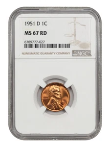 1951-D 1C NGC MS67RD - Picture 1 of 4