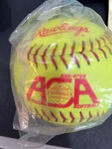 Neu RAWLINGS ASA-4795 Leder Softball GELB 12 Zoll - Bild 1 von 3