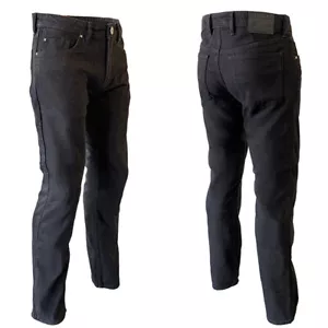 Pantalones de mezclilla negros RICHA Carter para motocicleta clasificación CE AA nivel 2 estándar/cortos aramida - Imagen 1 de 6