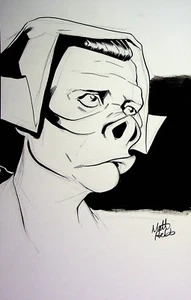 The Twilight Zone Eye of the Beholder Original MATT HEBB SIGNED Hand Inked Art - Picture 1 of 3