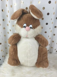 Vintage Daekor Pot Belly BUNNY Plush 1979 Brown 18" Stuffed Animal Toy - Picture 1 of 10