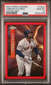 2023 Topps Chrome Update Yordan Alvarez Red Expose Case Hit /5 Astros GEM MT 10 - Picture 1 of 3