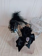 Vintage Women Classic Lolita Floral Headband Victorian Lady Floral Net Hairband