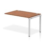 Impulse Single Row Bench Desk Extension Kit W1200 X D800 X H730mm Walnut Finish