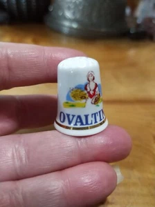 Ditale in porcellana pubblicitario vintage Ovaltine - Foto 1 di 3
