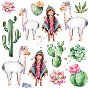 Violette Stickers Llama Cactus Party Crafts Planner Supply Scrapbook - Picture 1 of 2