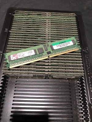 Lot of 4 -KVR400D2S8R3/512I 512MB DDR2 ECC Registered DIMM CL3 1RX8 1.8V 240-pin - Image 1 of 2