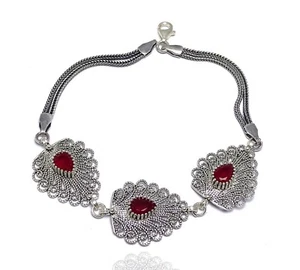 Handmade Filigree Bracelet Jewelry Made of Sterling Silver, Authentic Bracelet - Picture 1 of 2