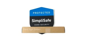 Yard Sign Stake for Simplisafe Security New OEM Blue Black - Picture 1 of 3