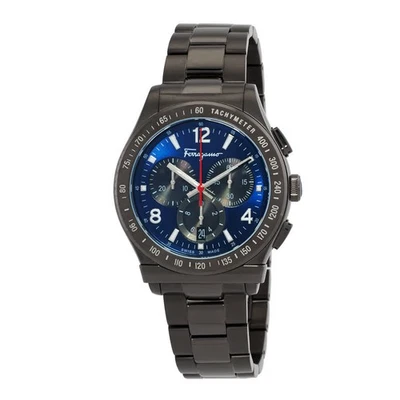 Reloj para hombre Ferragamo cronógrafo cuarzo esfera azul SFDK00518 Foto 1 de 3