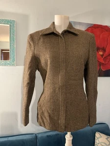 Lauren Ralph Lauren Women’s Size 6 Lambswool Herringbone Jacket Blazer Lined EUC - Picture 1 of 11