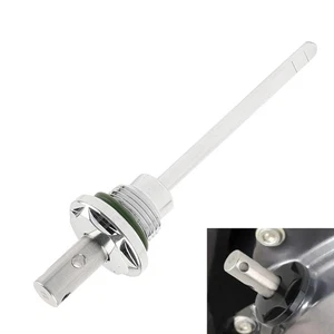 Barra de medición de aceite de transmisión cromada Pick-Proof para Harley Dyna Softail Touring Road Glide - Imagen 1 de 10