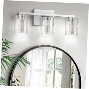 LED Modern Bathroom Light Fixtures Over Mirror, 3-Light Brushed Nickel 3 Lights - Picture 1 of 7