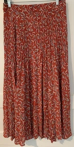Max Studio Maxi Skirt NWT Size L Sheer Floral Multicolor Pleated - Picture 1 of 6