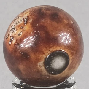 Vintage Brown Bennington Clay Marble .65 Inches Near-Mint Condition  - Picture 1 of 18