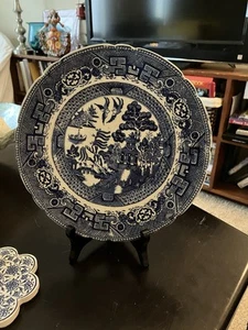 Vintage Allerton England Blue Willow 9”Luncheon Plate *Read - Picture 1 of 5