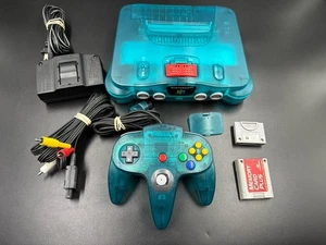 Nintendo 64 N64 Funtastic Ice Blue Konsole Controller Kabel getestet mit Erweiterung - Bild 1 von 12