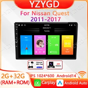 Android Car Play Car Radio Player Screen 2Din GPS For Nissan Quest 2011-2017 7" - Picture 1 of 18