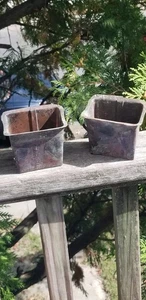 2 ANTIQUE   COPPER RAIN GUTTER DOWNSPOUT  INSERTS - Picture 1 of 16