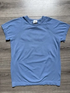 ATHLETA Girl Power Up Tee Top Blue SZ 8/10 Practice School Play Soft Seamless - Picture 1 of 10