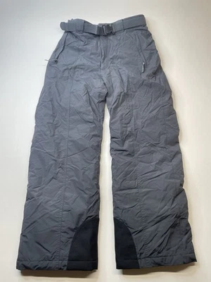 Columbia Women’s Sz L Ski Pants Belted Dark Gray Waterproof Snowboard Pockets - Image 1 of 4