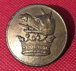 Evans or Emeris Family Antique Livery Button 25mm Marquis Coronet - Picture 1 of 2
