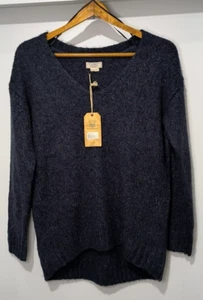Fat Face Maglione Donna Lavorato a Maglia Blu Navy UK 8 Casual - Foto 1 di 8