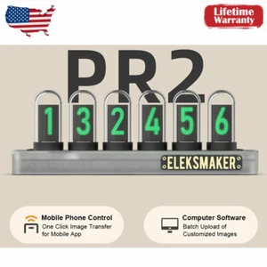 Eleksmaker Elekstube IPS PR2 RGB Nixie Tube Clock w/WiFi Bluetooth Function US - Picture 1 of 8