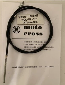 CZ mx original style front brake cable 73 and older vintage 250 400 980 981  - Picture 1 of 1