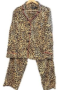 Lauren Ralph Lauren Black Label Pajama Set Women's L Animal Print 2 pc Sleepwear