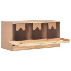 Kiefer Massiv Legenest Hühnernest 3 Fächer 96x40x45cm Abroll Legenester vidaXL - Bild 1 von 9