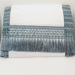 1m 9cm Tropfen schiefergrau Quaste Fransen / Fransenborte Spitzenborte - Bild 1 von 1