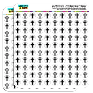 Pegatinas artesanales Cross Christian Religious de 0,5" para álbumes de recortes - Imagen 1 de 1