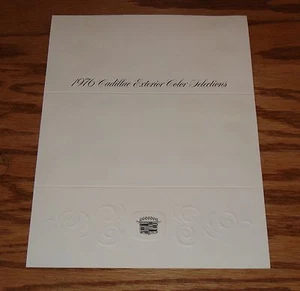 Original 1976 Cadillac Exterior Color Selections Sales Brochure 76 - Picture 1 of 2